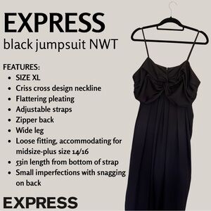 EXPRESS Elegant Wide-leg Black Jumpsuit